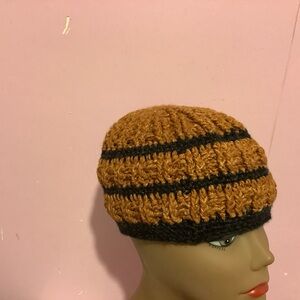 SOLD crocheted striped Beanie